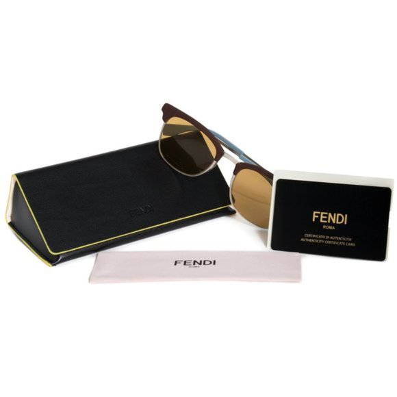 Fendi Brown Square Sunglasses - Picture 5 of 5